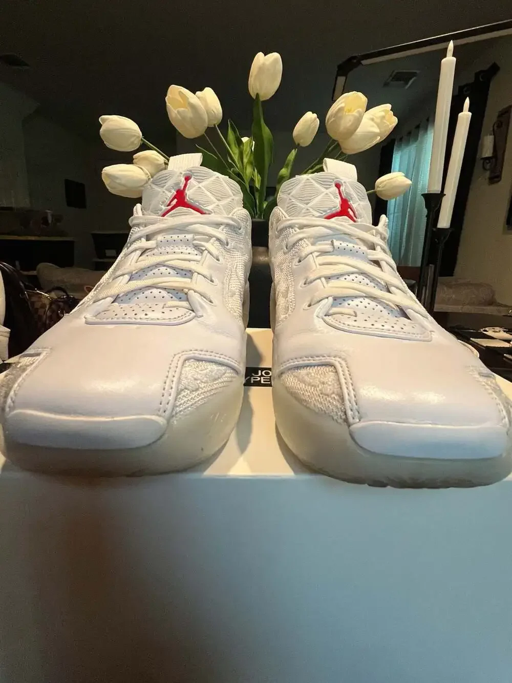 Air Jordan XXXIX 'Sol' Basketball Shoes (White/University Red/Black)